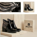 Botín Casandra Richato Negro Print Cebra - Imagen 2