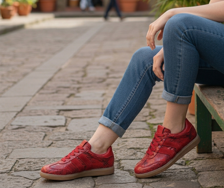 18 Zapatilla Monse Renobuck Rojo Furia - Imagen 1